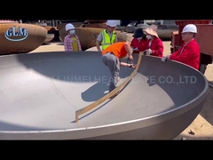 Q345r 2600mm Testa ellissoidale Vaso di pressione in acciaio inossidabile Fine a piatto 58mm