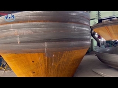 SA516 Gr70 Testa di serbatoio conico in acciaio a doppia fase, copertura di tubo da 25 mm, piatto in acciaio inossidabile