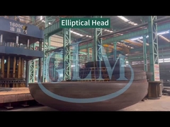 2000 mm 20 mm 2 a 1 tubo di acciaio metallico adattabile dimensioni della testa del serbatoio ellittica