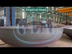 Testata ellittica bombata per caldaia personalizzata, materiale acciaio al carbonio, rapporto di riduzione circa il 10%