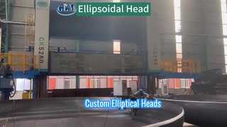 Teste ellittiche di grandi dimensioni in acciaio al carbonio su misura, con rettifica e smussatura.