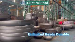 Le teste ellittiche non sono limitate dal diametro o dallo spessore.
