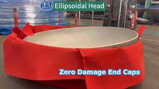 I cappucci terminali in acciaio inossidabile sono stati protetti da un panno rosso durante tutto il processo.