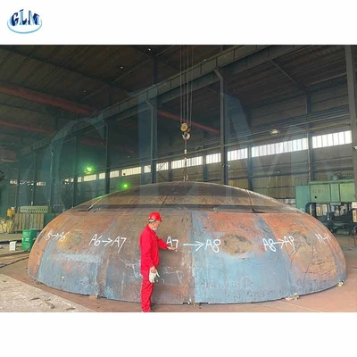 Diametro 4200mm Acciaio al carbonio Ellittica 2:1 Torisferica Testa a piatto per serbatoio del gas