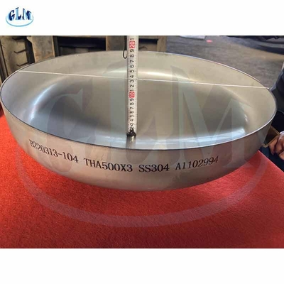 Spessore del diametro 3mm dell'estremità 500mm del piatto della testa di SS304 THA Torispherical