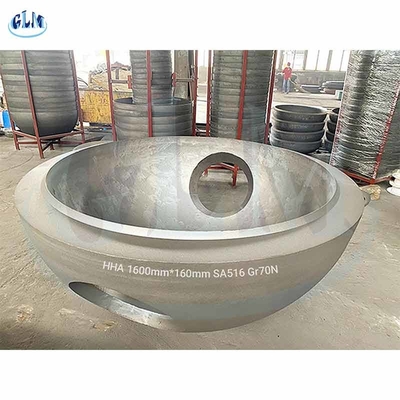 SA516 Gr70N 500 mm Testa torisferica a piatto Tipologie di fine piatto Vaso a pressione