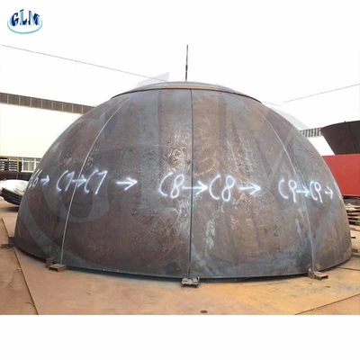 300 mm AISI Titanio Acciaio al Carbonio Testa a pressione emisferica Cappuccio terminale del vaso