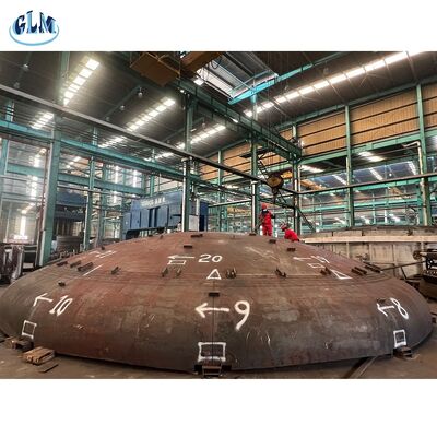4200 mm di diametro testa torisferica a piatto con connessione di pressatura a caldo e saldatura per recipienti a pressione